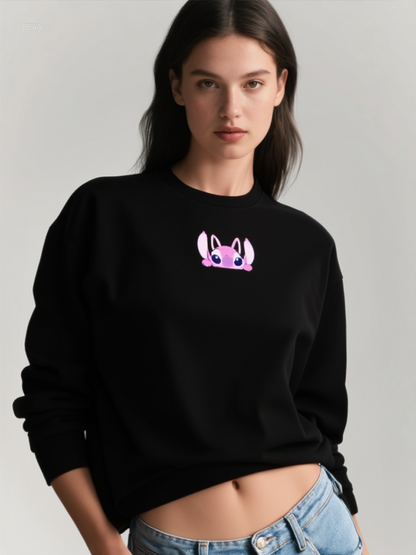 STITCH & ANGEL COMBINATION SWEATSHIRT