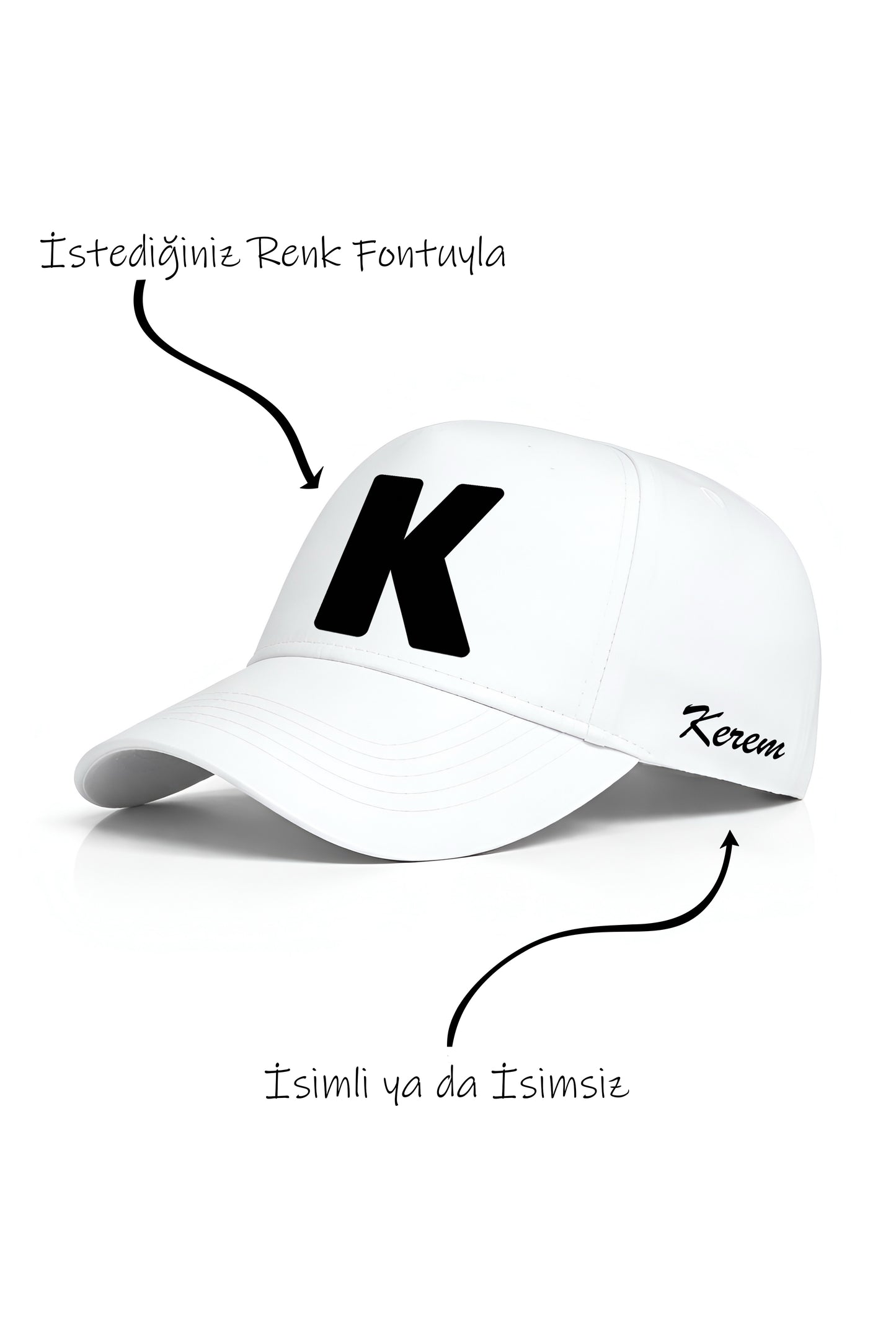 K Harfi Unisex Şapka