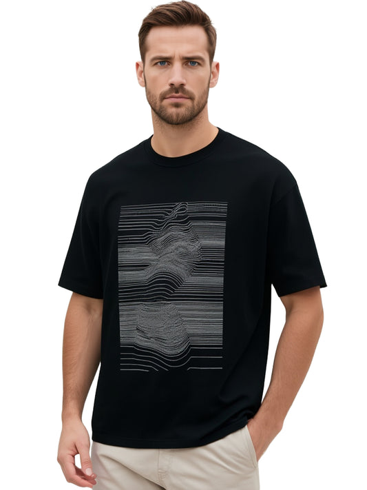 ÇİZGİ OVERSİZED UNİSEX T-SHİRT