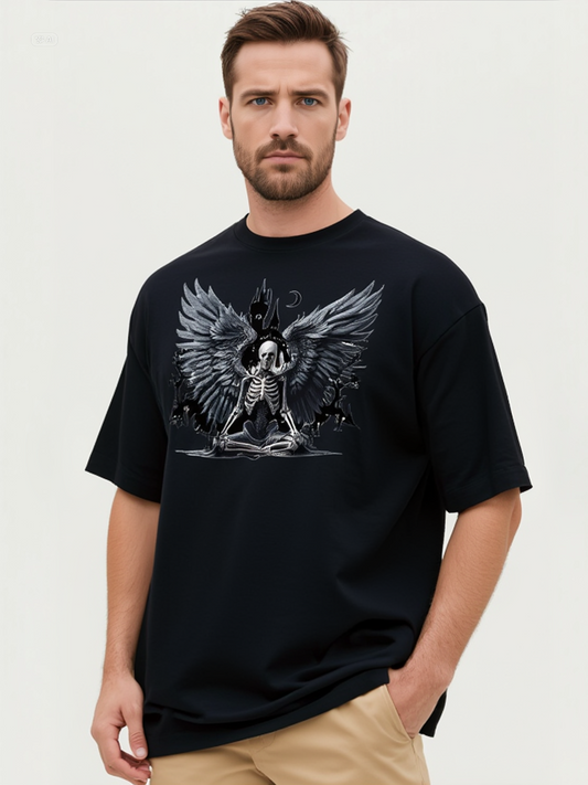 SKELETON ANGEL OVERSIZED UNISEX T-SHIRT