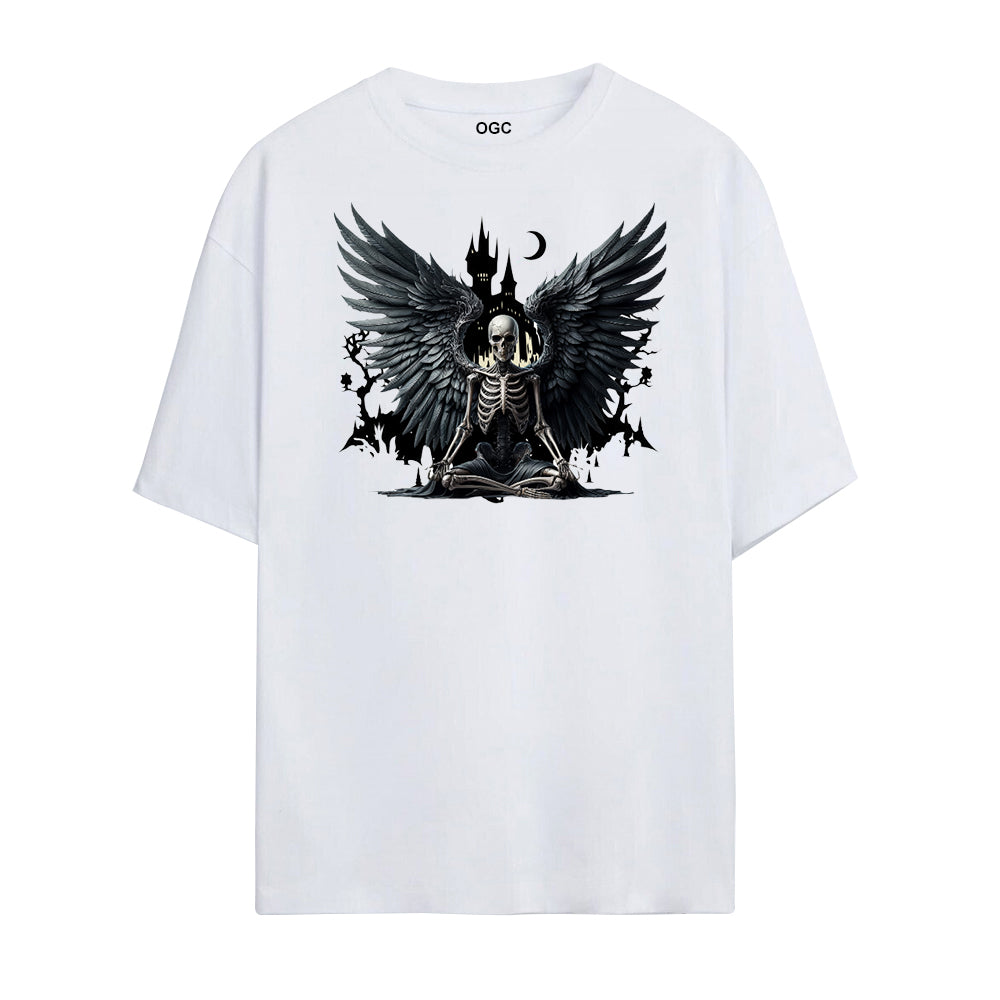 SKELETON ANGEL OVERSIZED UNISEX T-SHIRT