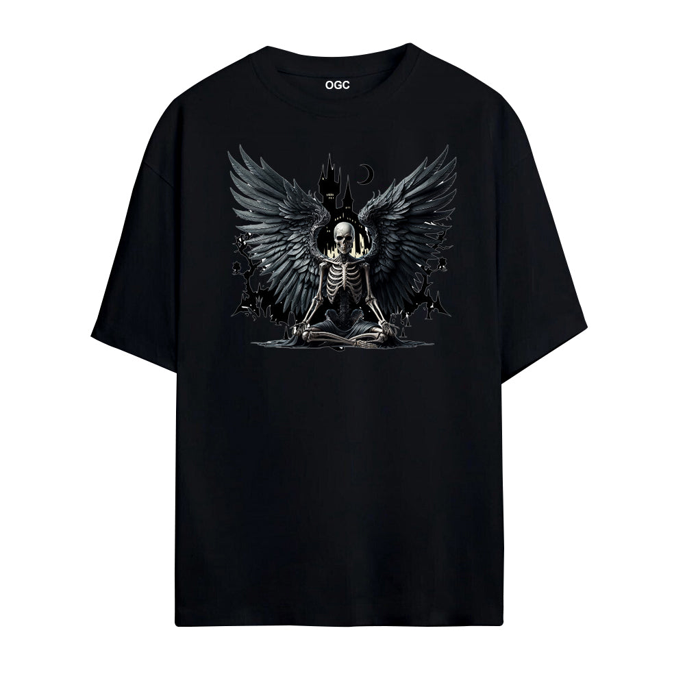 SKELETON ANGEL OVERSIZED UNISEX T-SHIRT