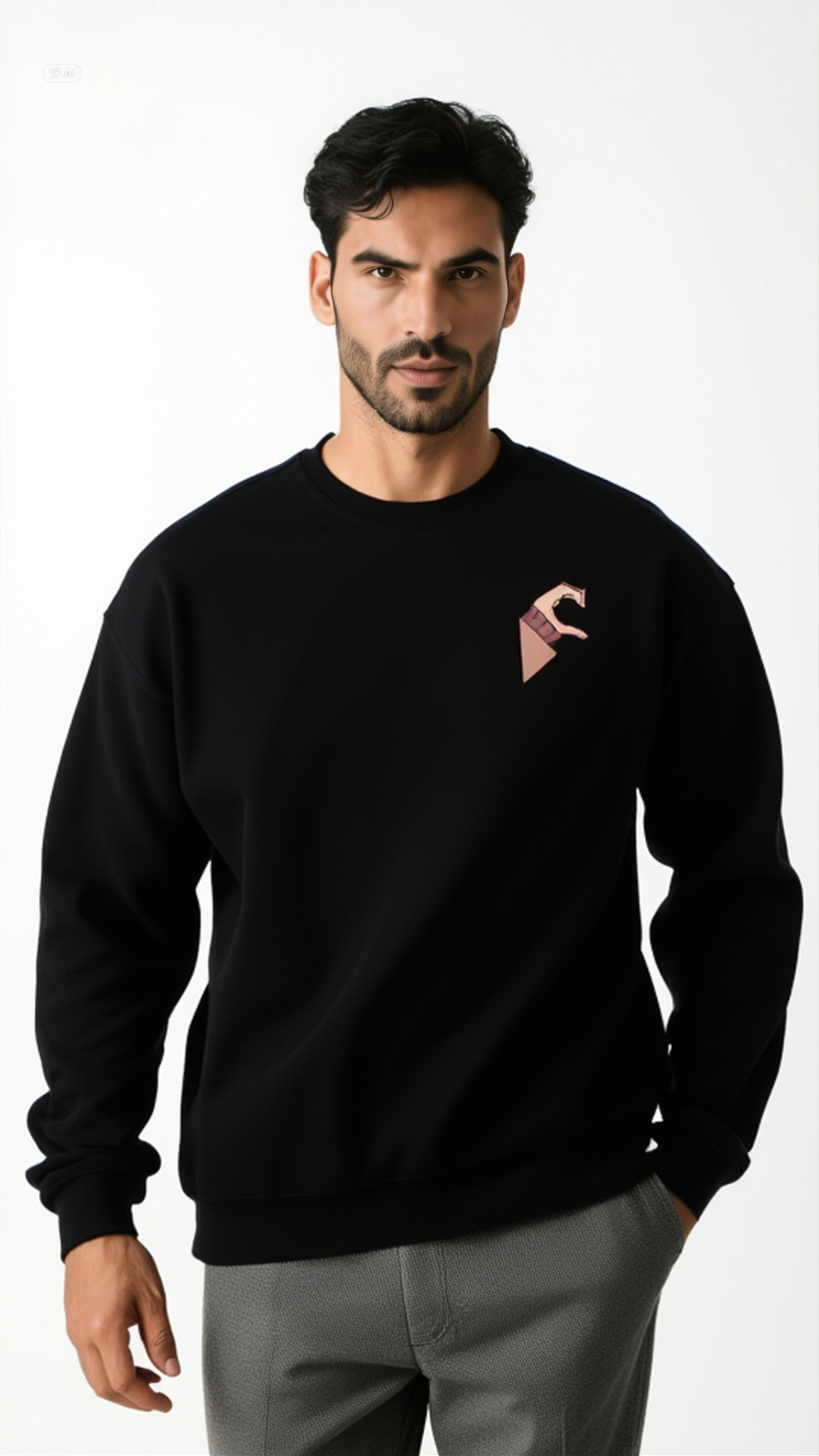 HEART COMBINATION SWEATSHIRT