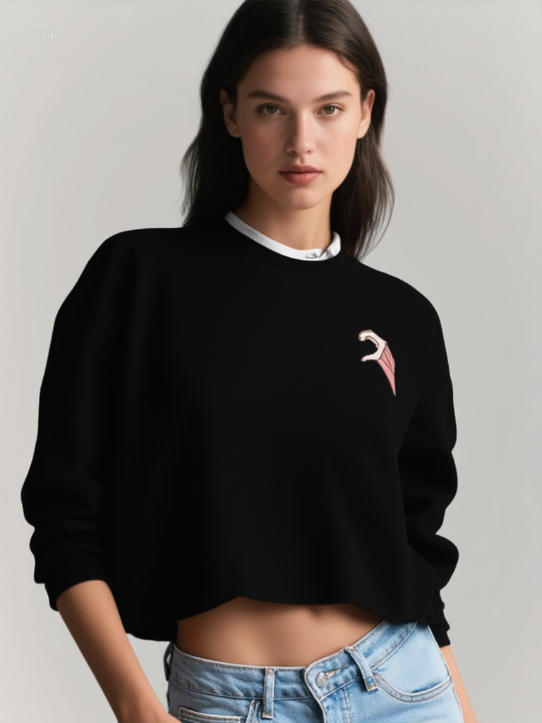 HEART COMBINATION SWEATSHIRT