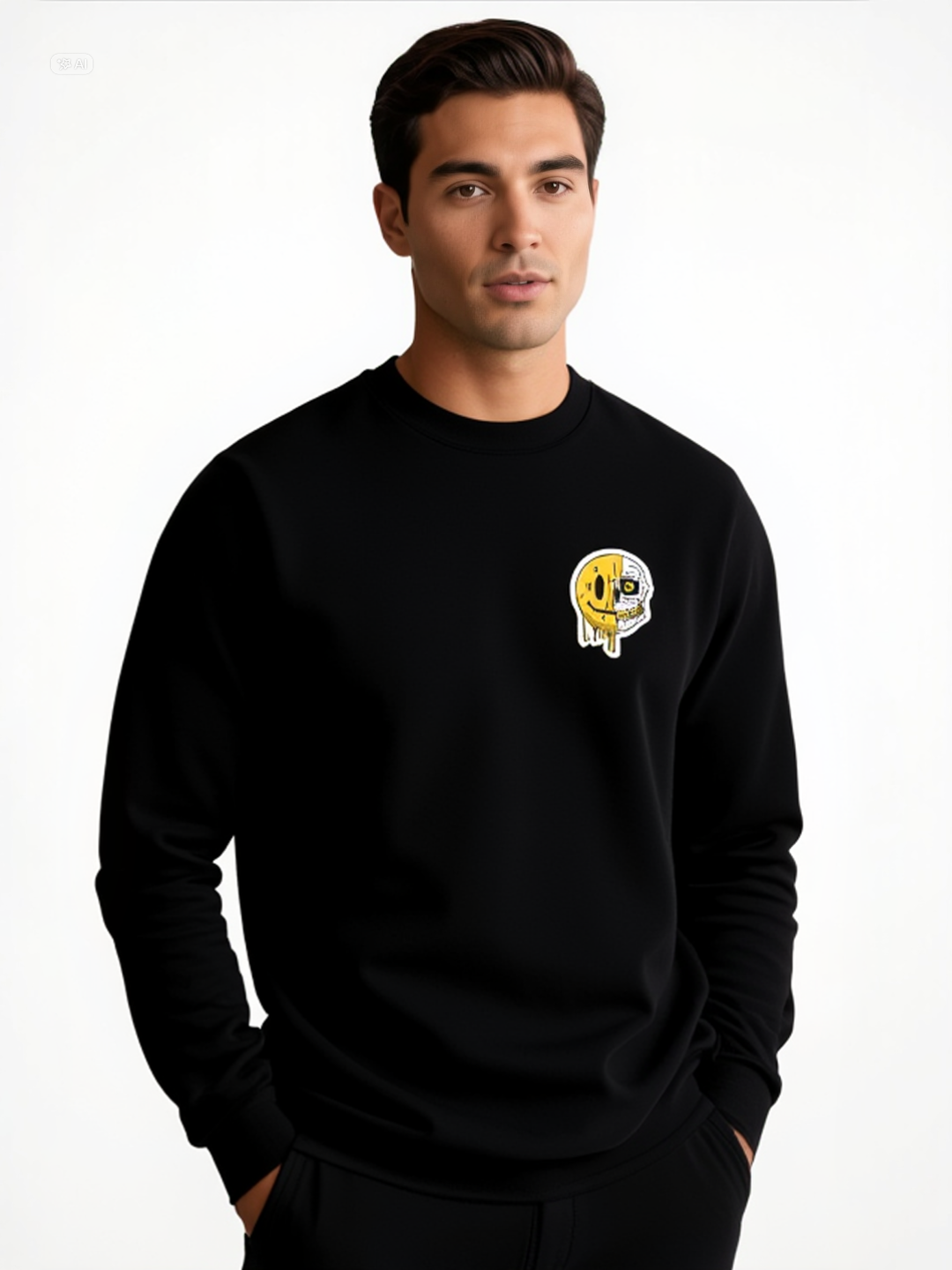 HAPPY FACE UNISEX SWEATSHIRT