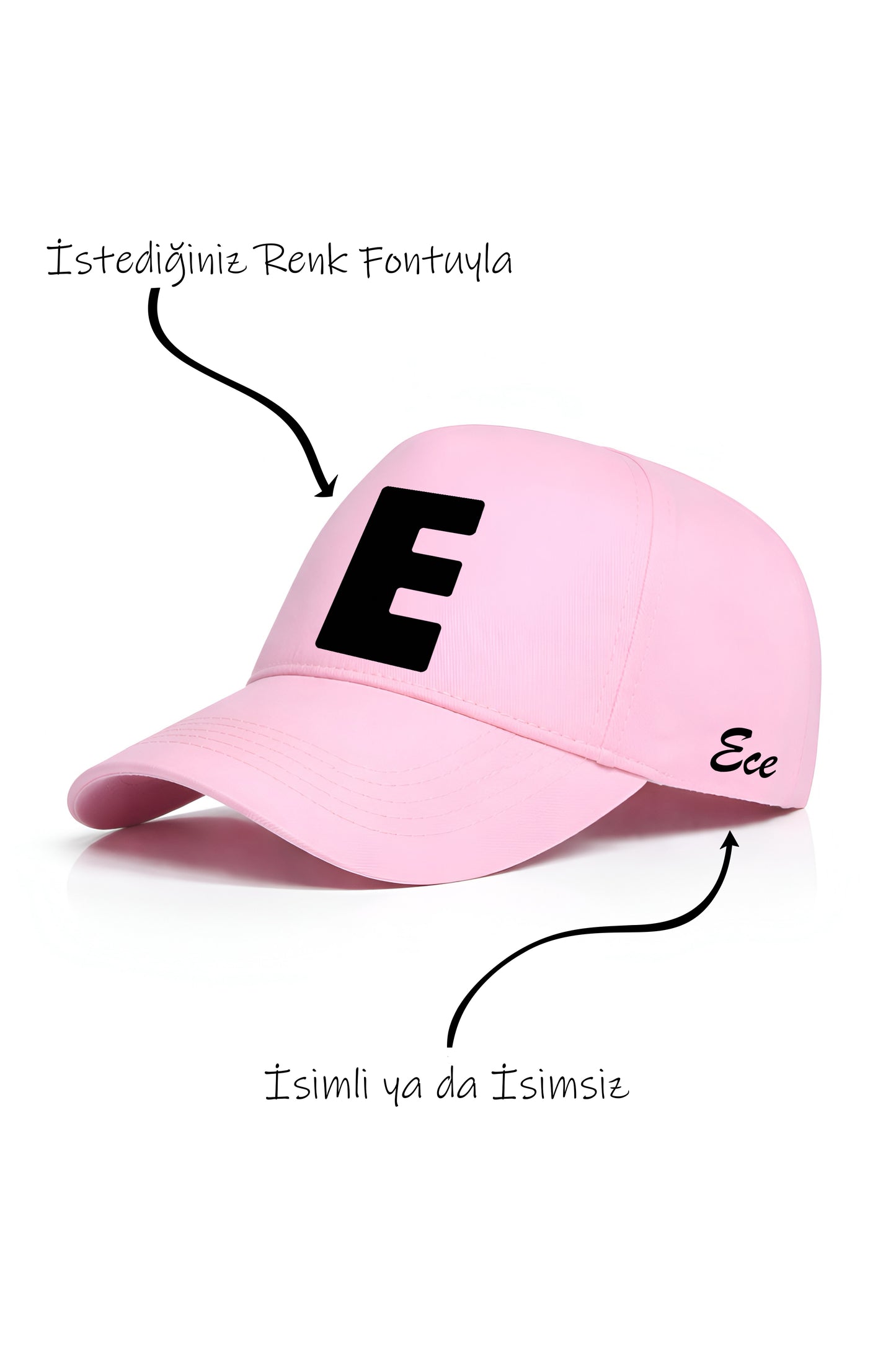 E Harfi Unisex Şapka