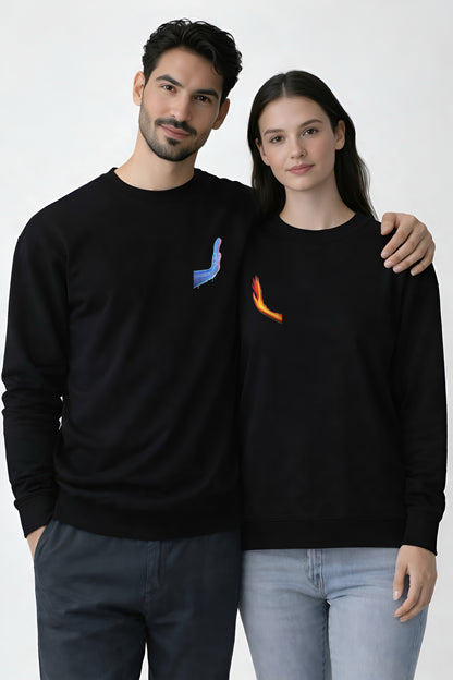 WATER & FIRE COMBINATION SWEATSHIRT