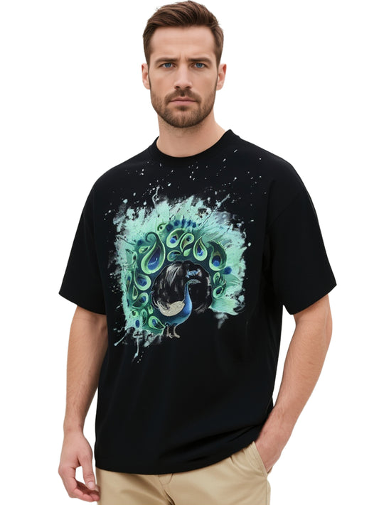 TAVUS KUŞU OVERSİZED UNİSEX T-SHİRT